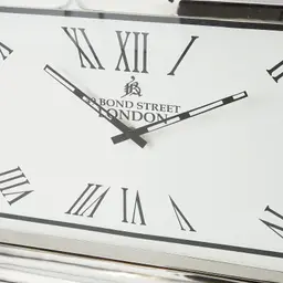 Deco Aluminium Nickel Table Clock