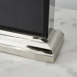 Deco Aluminium Nickel Table Clock