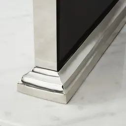 Deco Aluminium Nickel Table Clock