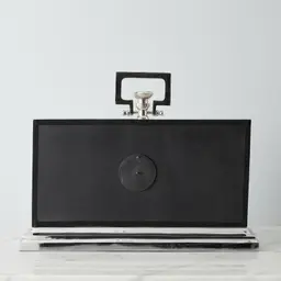 Deco Aluminium Nickel Table Clock
