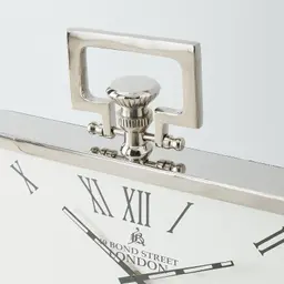 Deco Aluminium Nickel Table Clock