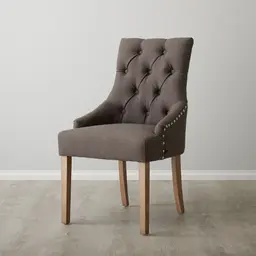 Linda Grey Linen Dining Chair