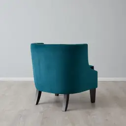 Vogue Peacock Blue Velvet Occasional Chair 
