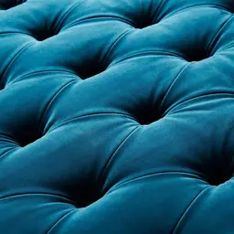 Vogue Peacock Blue Velvet Ottoman