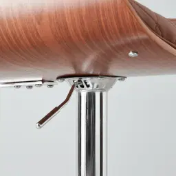 Pazin Brown Vegan Leather Bar Stool