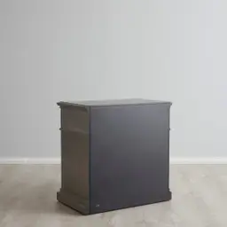 Solitude Antique Silver Bedside Table