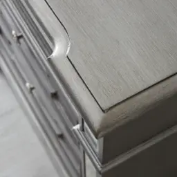 Solitude Antique Silver Bedside Table