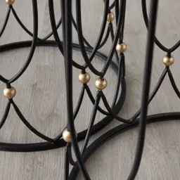 Cosmic Mirror Side Tables - Black Iron Frame