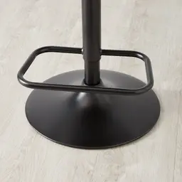 Cres Black Vegan Leather Bar Stool