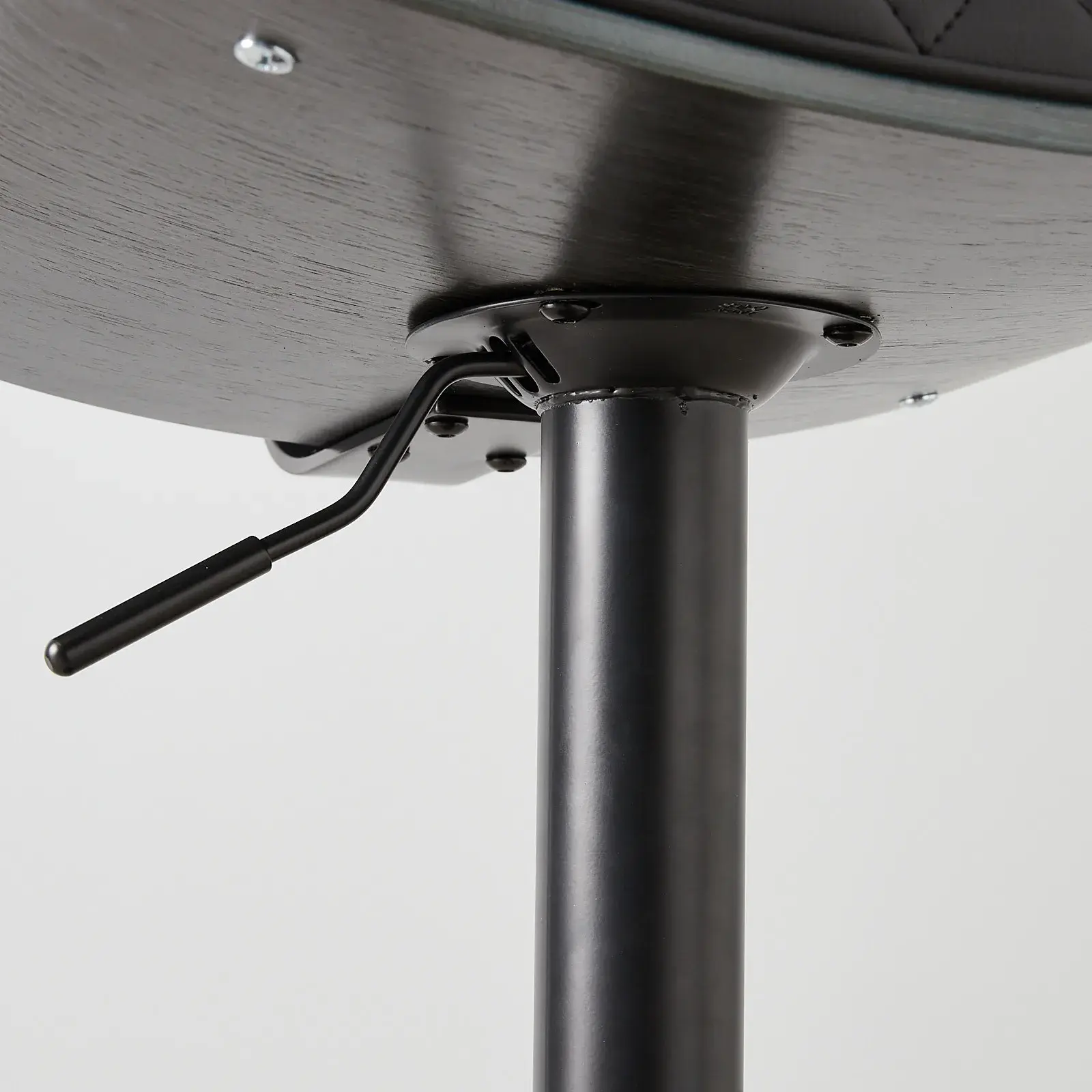 Cres Black Vegan Leather Bar Stool