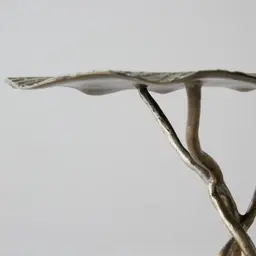 Dhara Antique Brass Finish Leaf Side Table