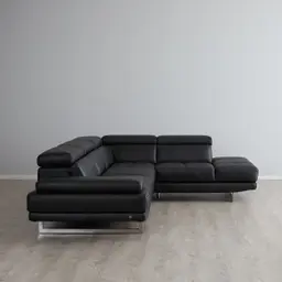 Aster Black Modular Right Chaise Lounge 