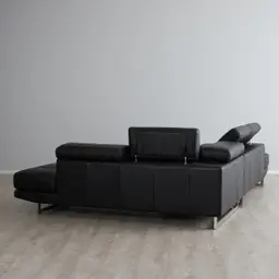 Aster Black Modular Right Chaise Lounge 