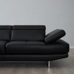 Aster Black Modular Right Chaise Lounge 