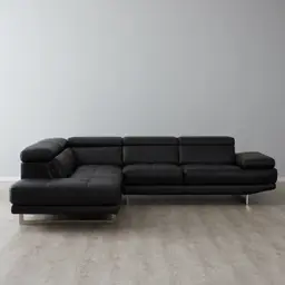 Aster Black Modular Left Chaise Lounge 