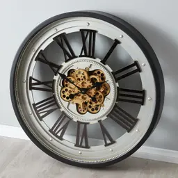 Sigmund Black Round Clock 