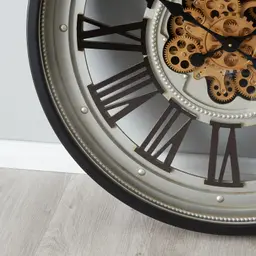 Sigmund Black Round Clock 