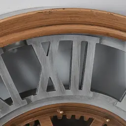 Franz Antique Brass Finish Round Clock 