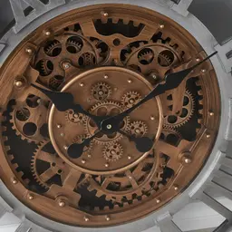 Franz Antique Brass Finish Round Clock 