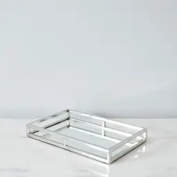 Celia Rectangular Stainless Steel Mirror Tray