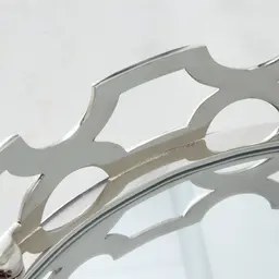 Elizabeth Silver Aluminium Round Mirror Tray 