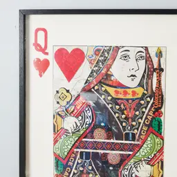 Queen Of Hearts Framed Paper Collage