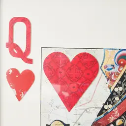 Queen Of Hearts Framed Paper Collage