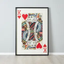 King Of Hearts Framed Paper Collage