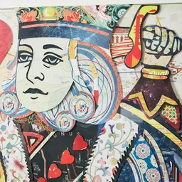 King Of Hearts Framed Paper Collage