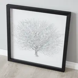 Silver Sea Fan Shadow Box Frame