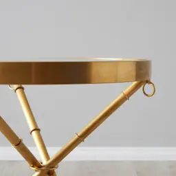 Sandringham Gold Side Table - Glass Top