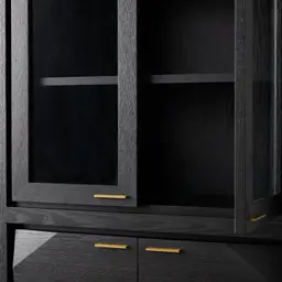 Xandra Black Oak Veneer Cabinet