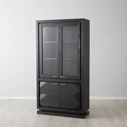 Xandra Black Oak Veneer Cabinet