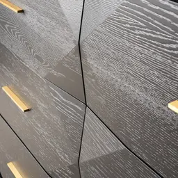 Xandra Black Oak Veneer Dining Cabinet