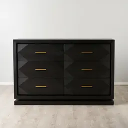 Xandra Black Oak Veneer Dining Cabinet