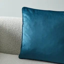 Remi Ocean Blue Velvet Cushion