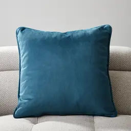 Remi Ocean Blue Velvet Cushion