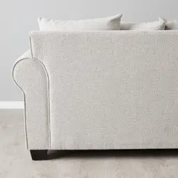 Laurie Ash Grey Fabric 3-Seater Sofa