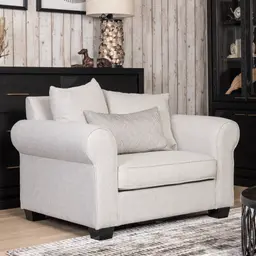 Laurie Ash Grey Fabric Single Seat Sofa