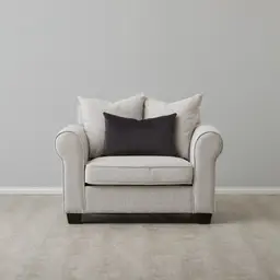 Laurie Ash Grey Fabric Single Seat Sofa