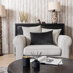 Laurie Ash Grey Fabric Single Seat Sofa