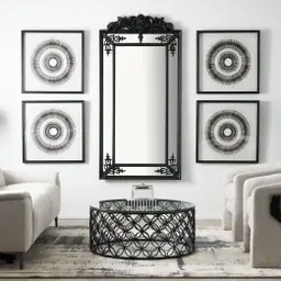Black and White Circle Shadow Box