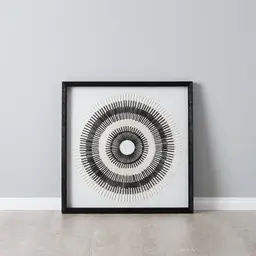Black and White Circle Shadow Box