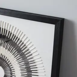 Black and White Circle Shadow Box