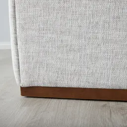 Storme Murmur White Fabric 3-Seater Sofa