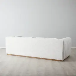 Storme Murmur White Fabric 3-Seater Sofa