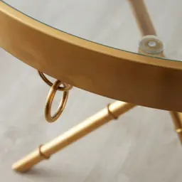 Sandringham Gold Coffee Table - Glass Top