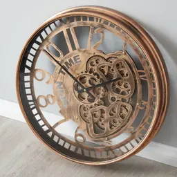 Miranda Antique Brass Colour Wall Clock