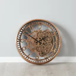 Miranda Antique Brass Colour Wall Clock