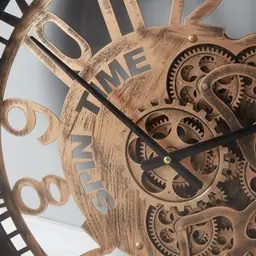 Miranda Antique Brass Colour Wall Clock